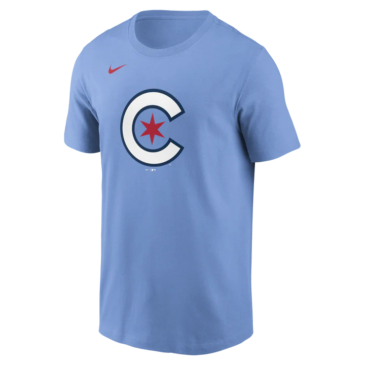 Chicago Cubs Youth City Connect Sublimated V-Neck T-Shirt Small