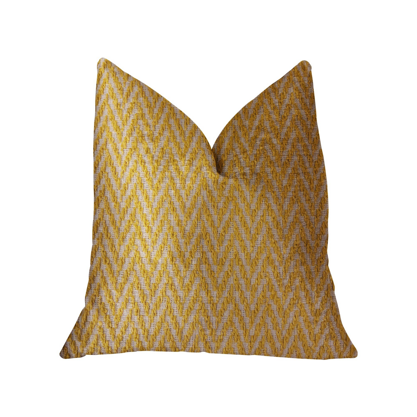 Zun Rise Yellow and Beige Luxury Throw Pillow