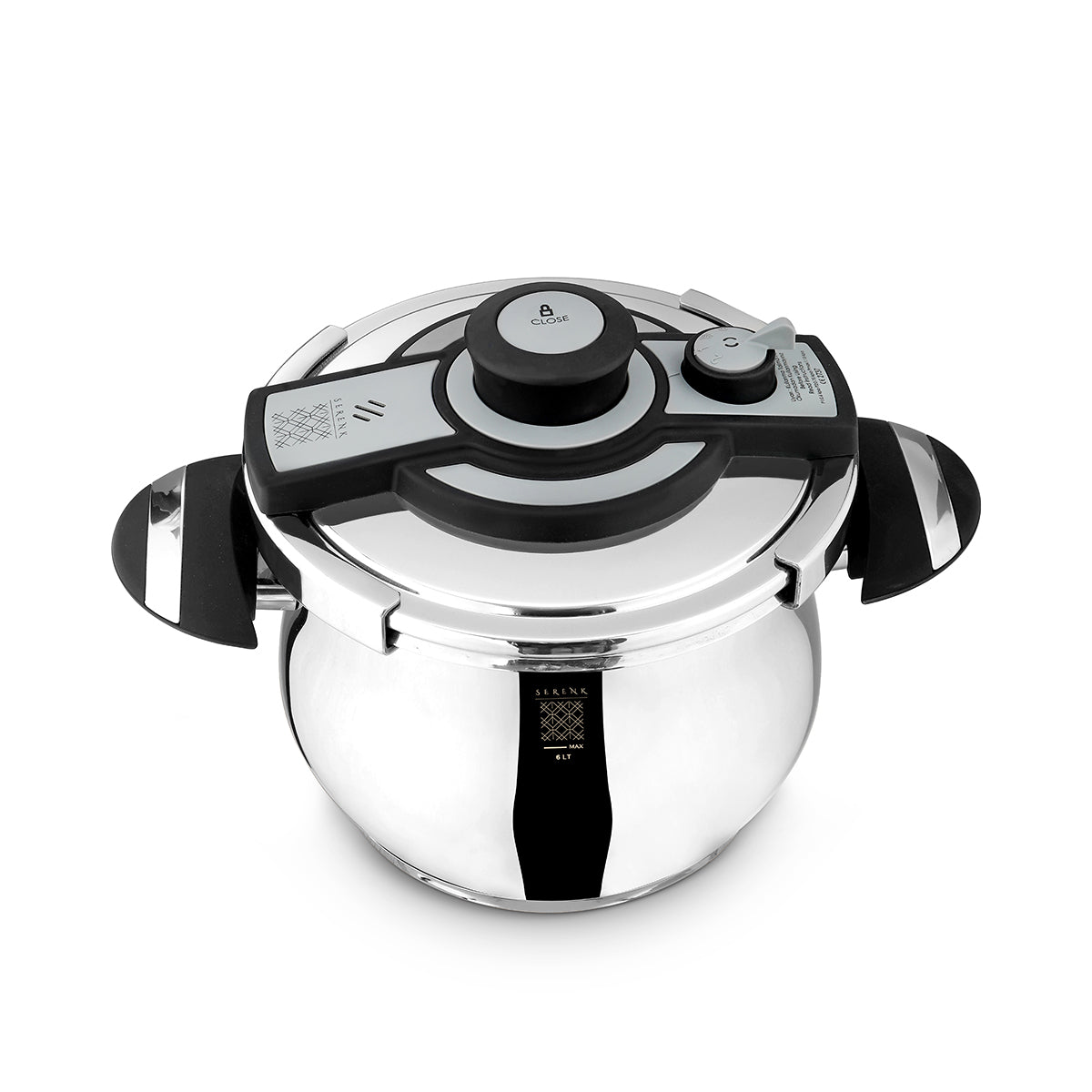 "Serenk Definition" A+ Stainless Steel 6 L (6.3 QT) Pressure Cooker