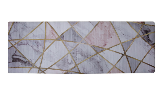 19.6 in. x 55 in. Anti-Fatigue Kitchen Runner Mat (Gold Marble)