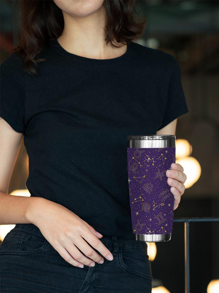 Zodiac Constellation Pattern Tumbler -SmartPrintsInk Designs