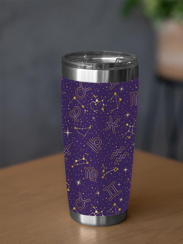 Zodiac Constellation Pattern Tumbler -SmartPrintsInk Designs